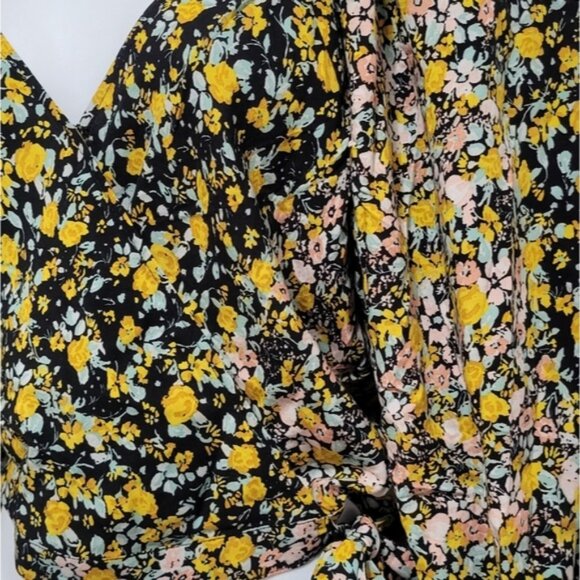 BCBGeneration Floral Wrap Blouse NWT - Picture 2 of 4